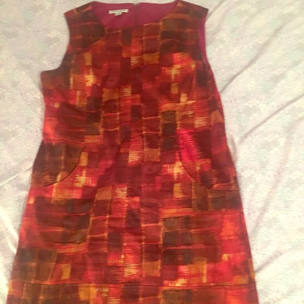 Red-hued a-line pocket dress!! *Size 16*